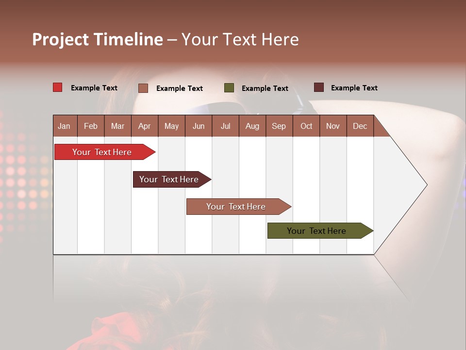 Young Club Girl PowerPoint Template