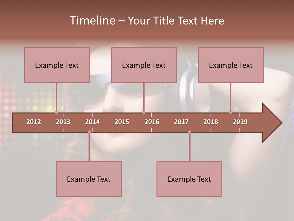 Young Club Girl PowerPoint Template