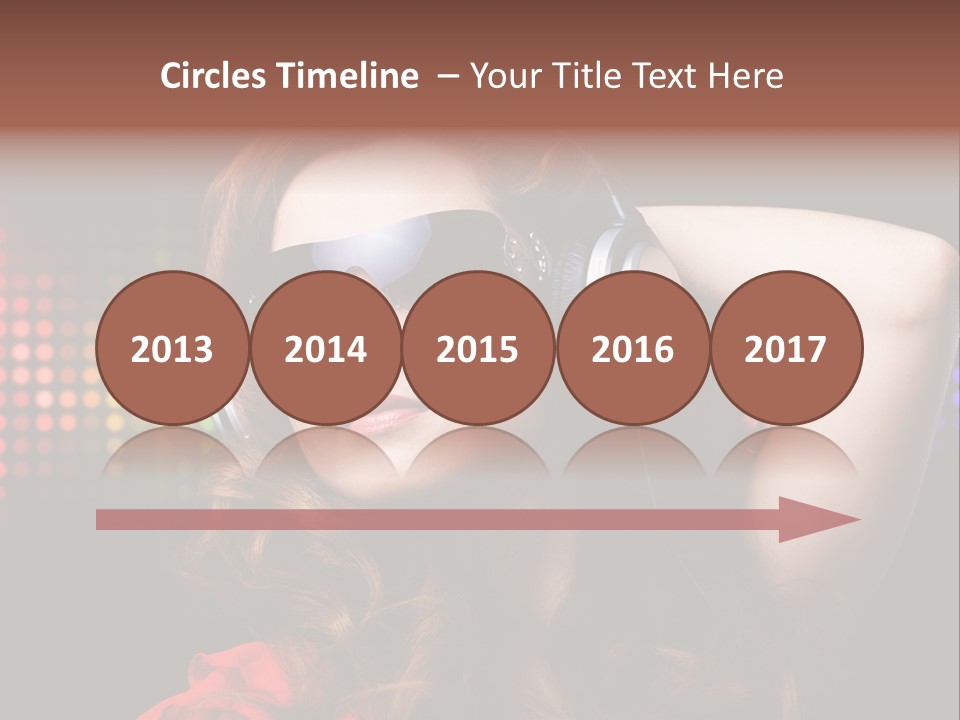 Young Club Girl PowerPoint Template