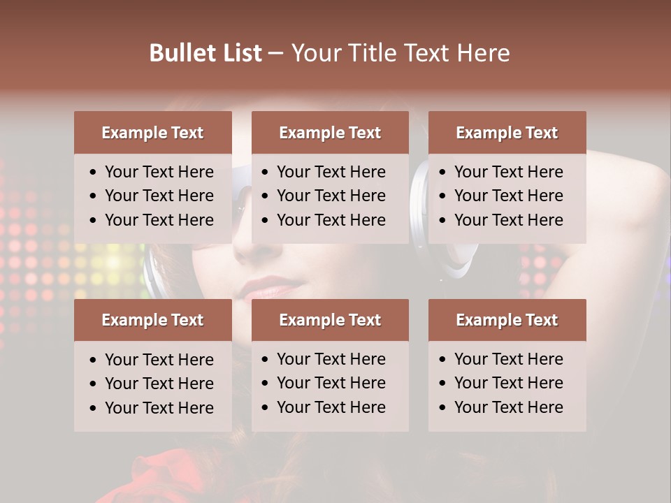 Young Club Girl PowerPoint Template