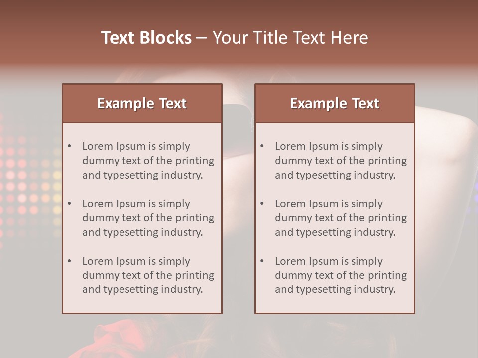 Young Club Girl PowerPoint Template