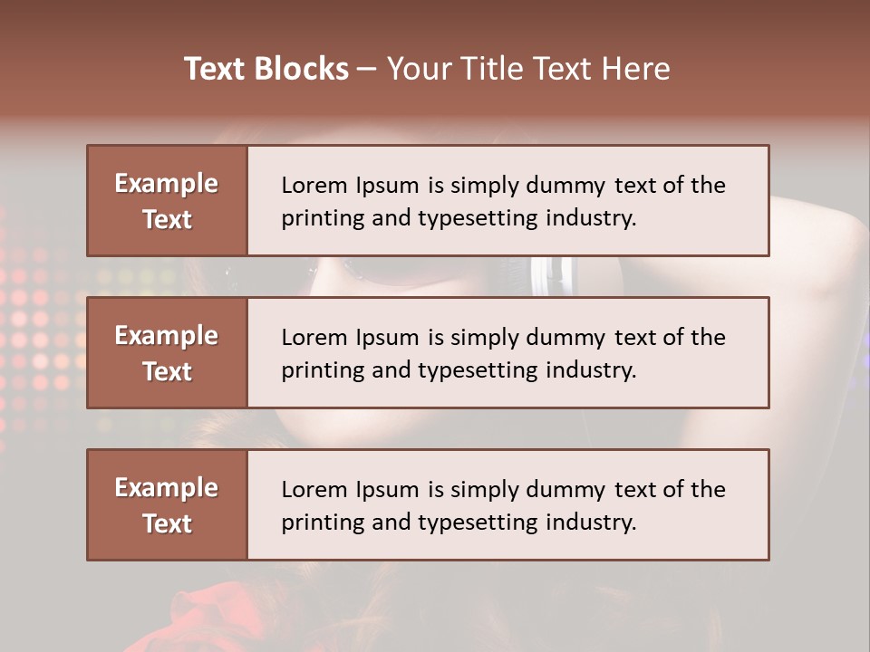 Young Club Girl PowerPoint Template