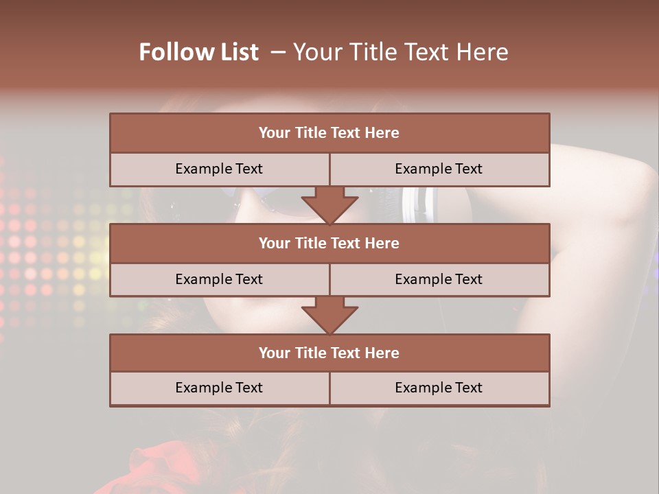 Young Club Girl PowerPoint Template