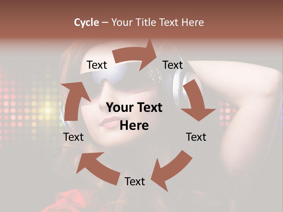 Young Club Girl PowerPoint Template