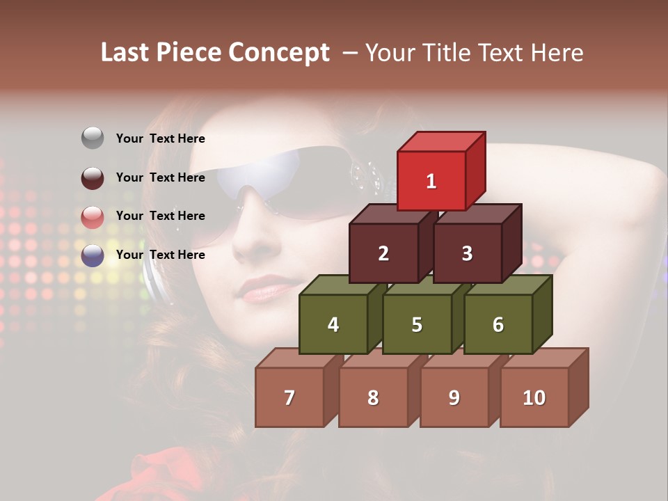 Young Club Girl PowerPoint Template