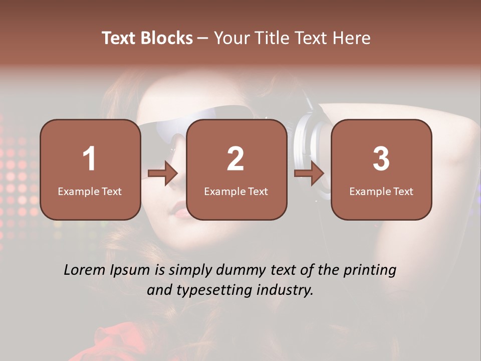 Young Club Girl PowerPoint Template