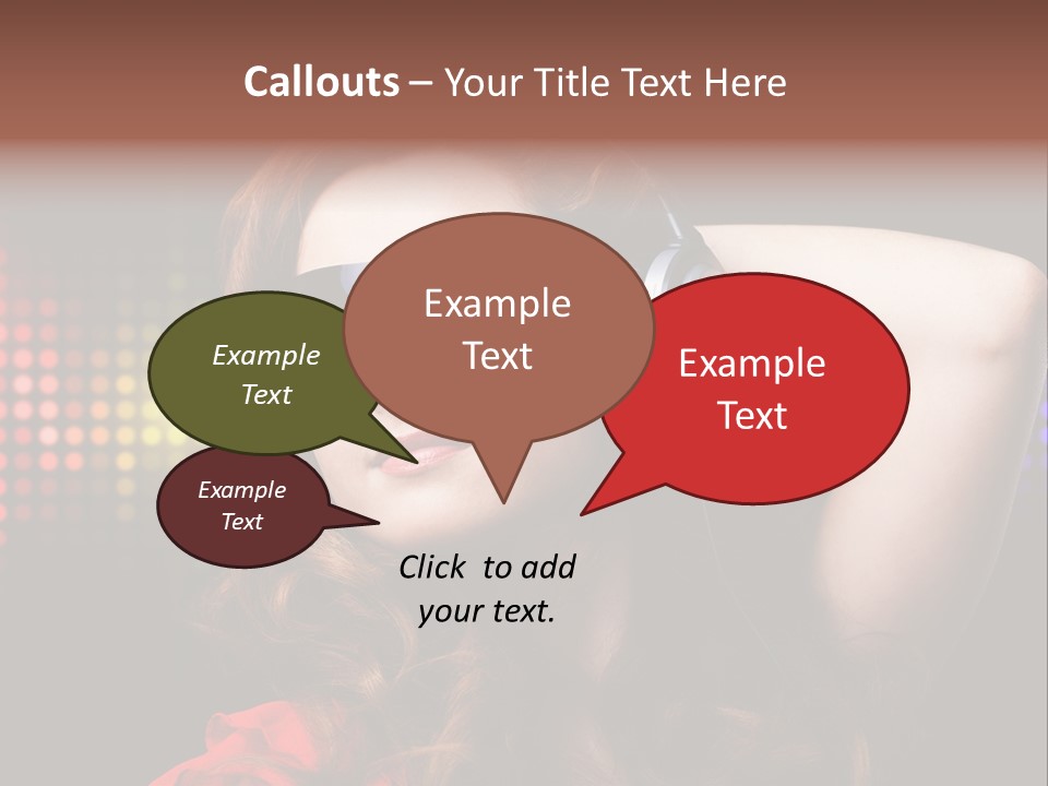 Young Club Girl PowerPoint Template