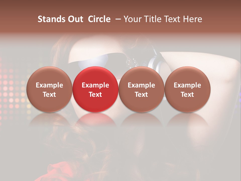 Young Club Girl PowerPoint Template