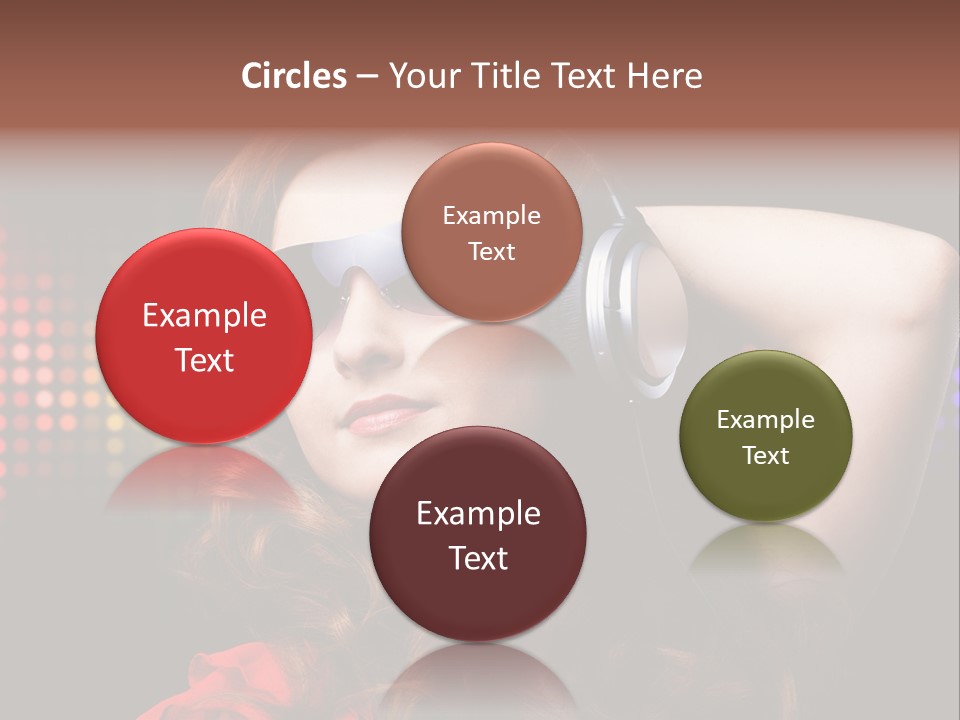 Young Club Girl PowerPoint Template