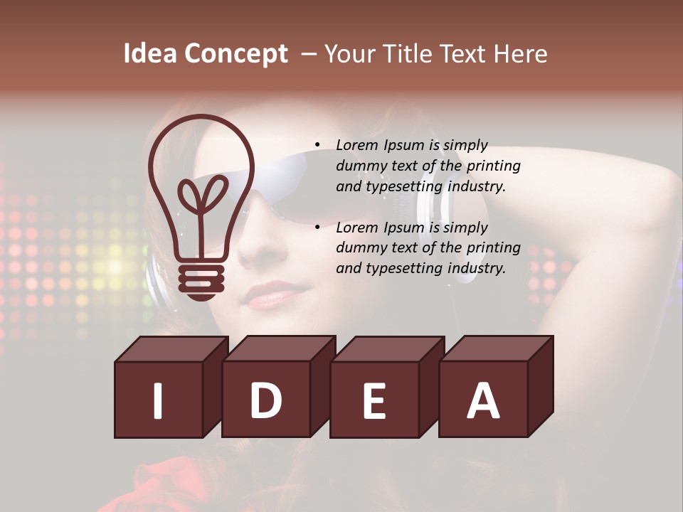 Young Club Girl PowerPoint Template