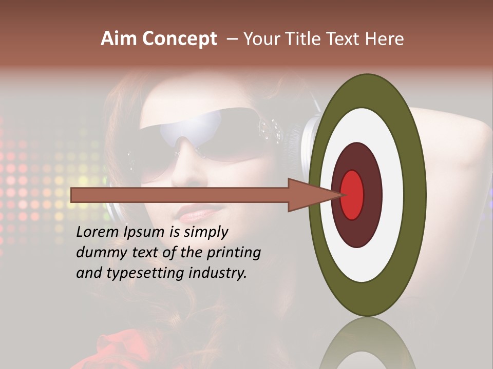 Young Club Girl PowerPoint Template