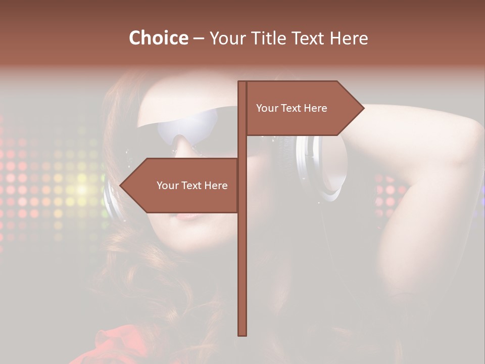 Young Club Girl PowerPoint Template