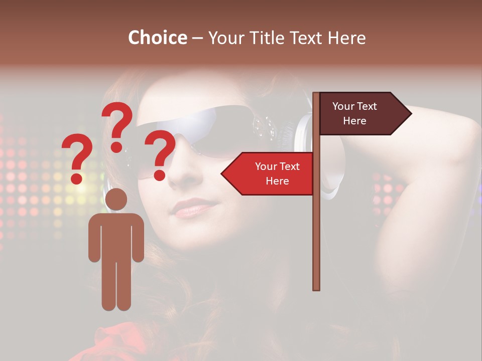 Young Club Girl PowerPoint Template