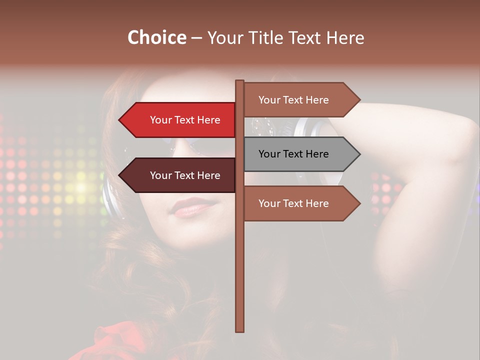 Young Club Girl PowerPoint Template