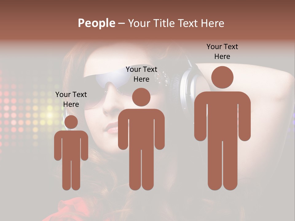 Young Club Girl PowerPoint Template