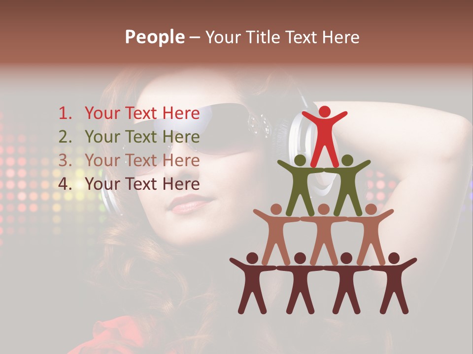 Young Club Girl PowerPoint Template