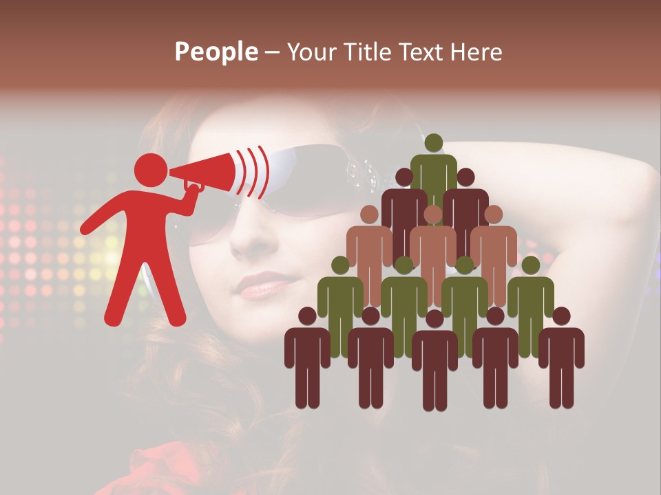 Young Club Girl PowerPoint Template