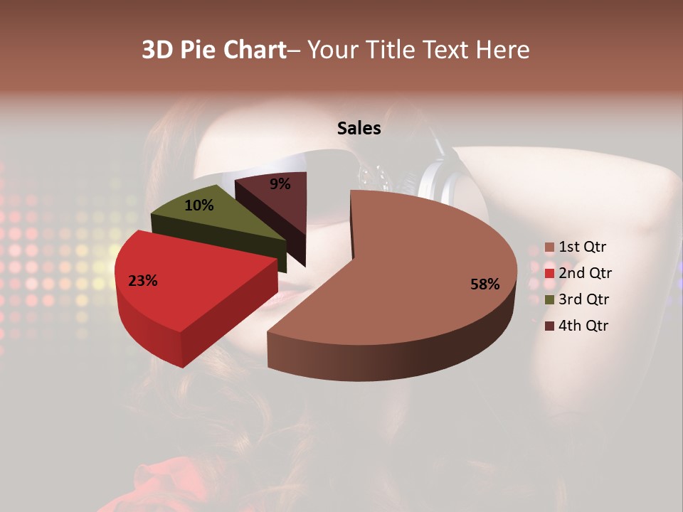 Young Club Girl PowerPoint Template