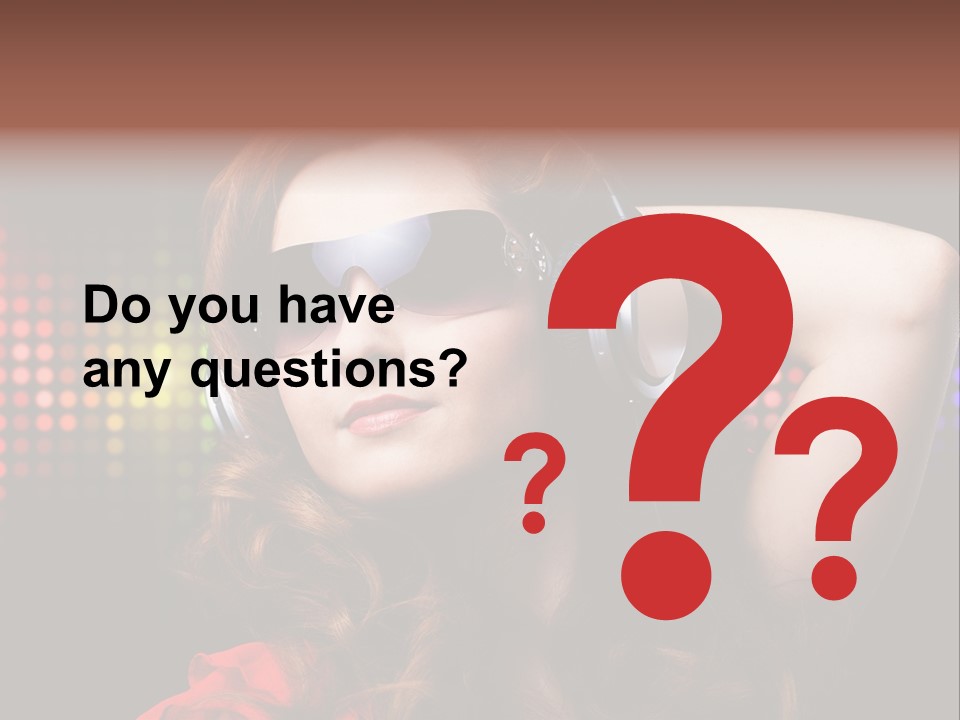 Young Club Girl PowerPoint Template