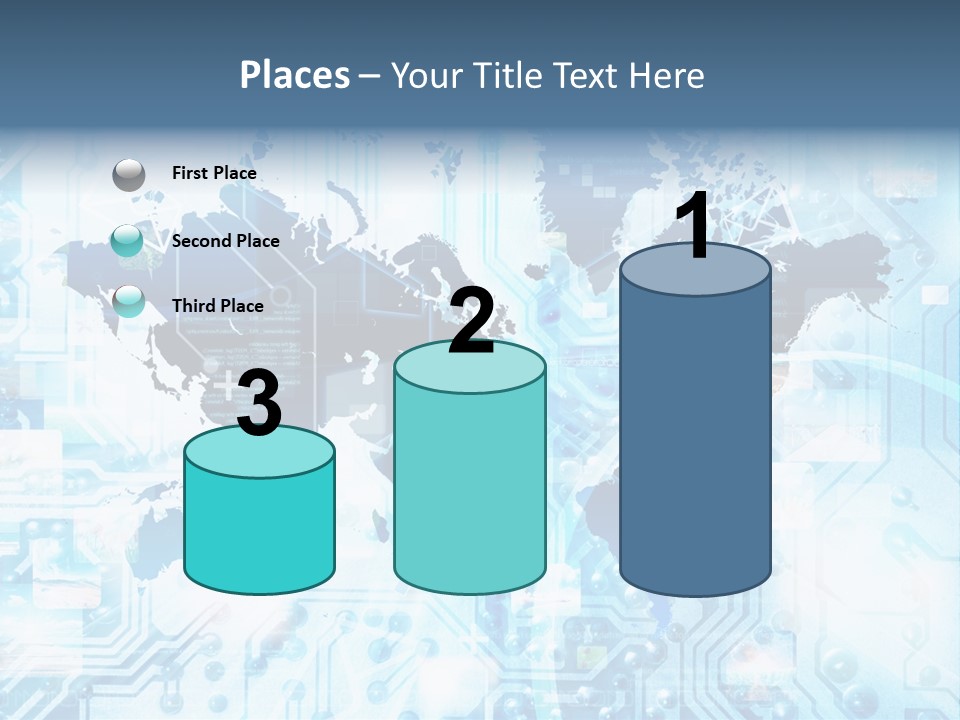 Globe Map Communications PowerPoint Template