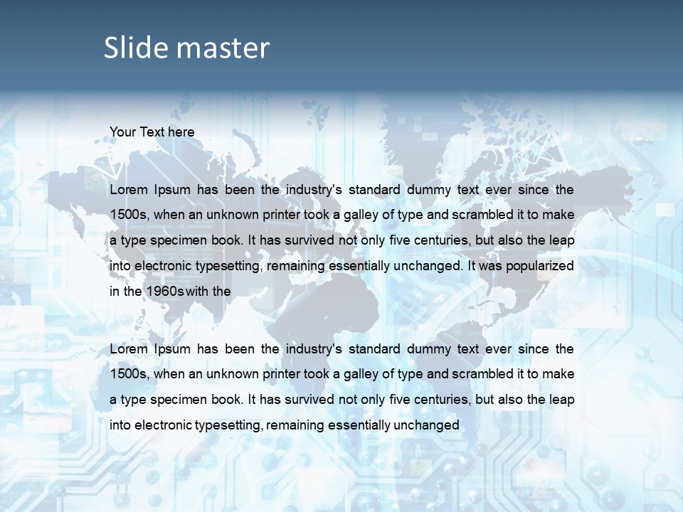 Globe Map Communications PowerPoint Template