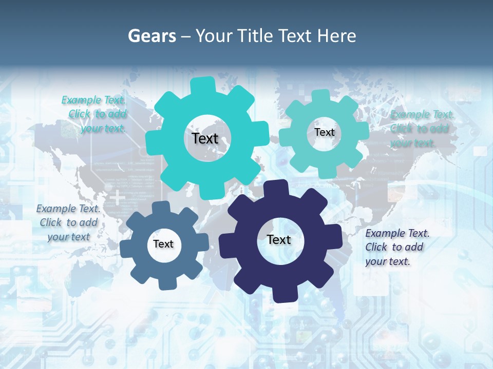 Globe Map Communications PowerPoint Template