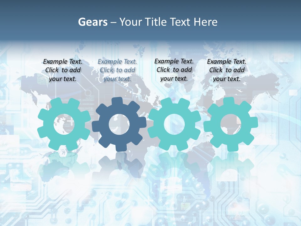 Globe Map Communications PowerPoint Template