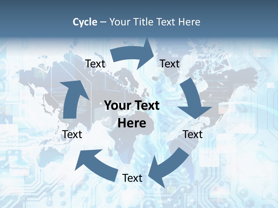 Globe Map Communications PowerPoint Template