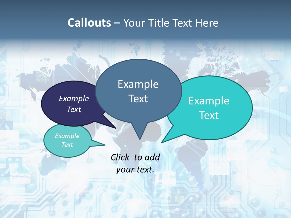 Globe Map Communications PowerPoint Template