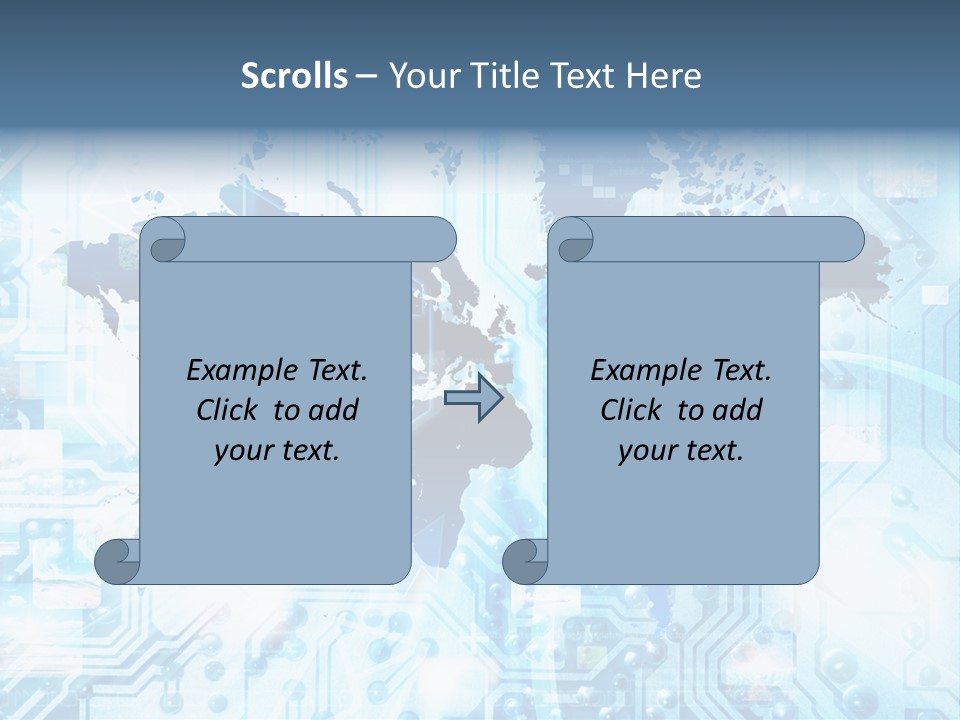 Globe Map Communications PowerPoint Template