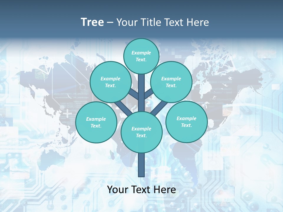 Globe Map Communications PowerPoint Template
