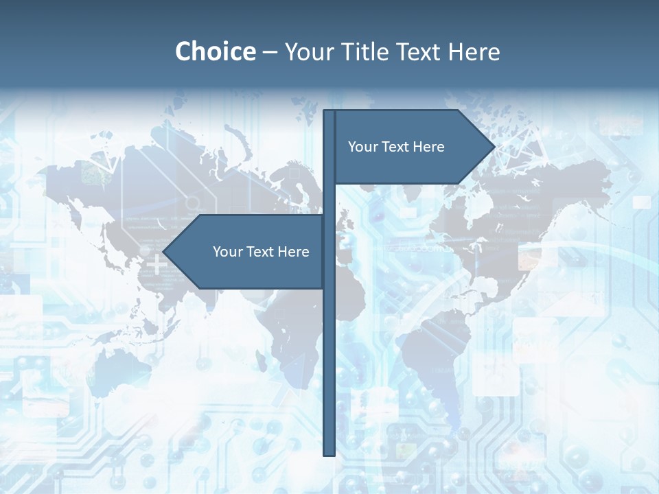 Globe Map Communications PowerPoint Template