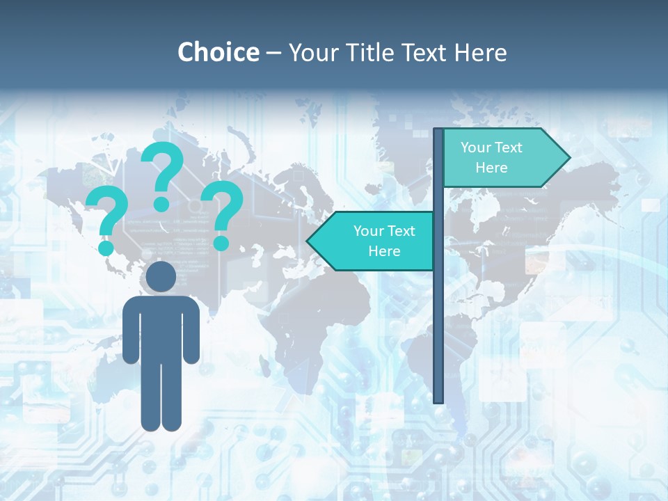 Globe Map Communications PowerPoint Template