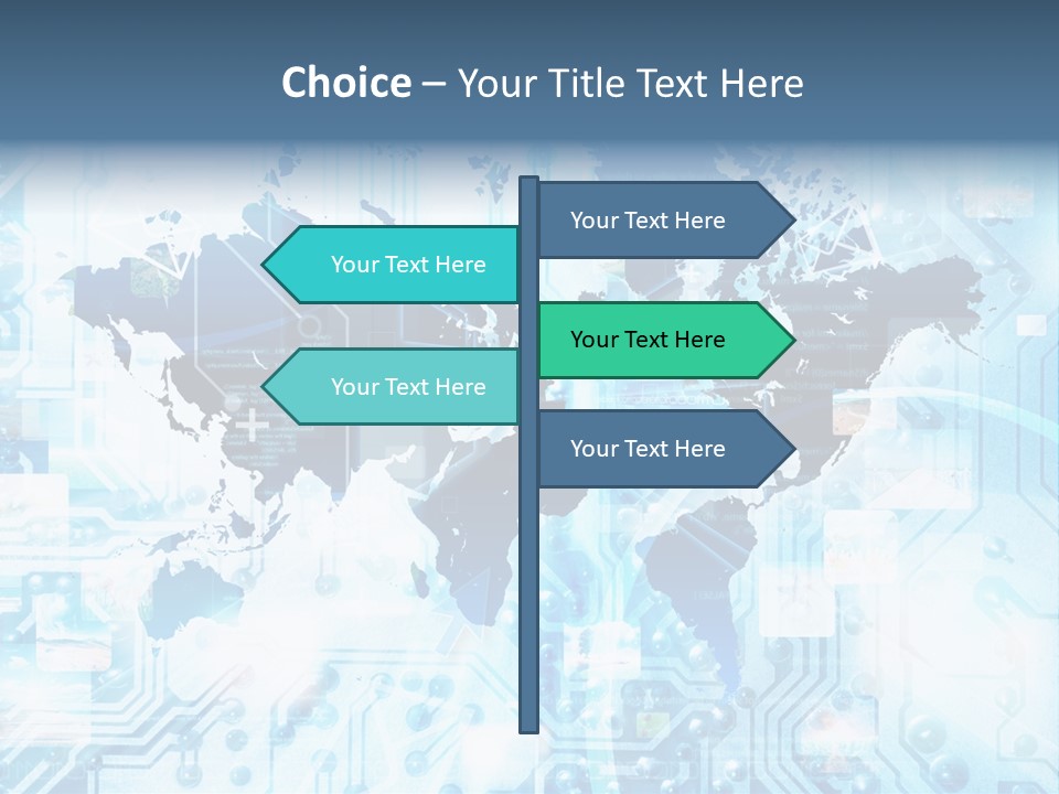 Globe Map Communications PowerPoint Template