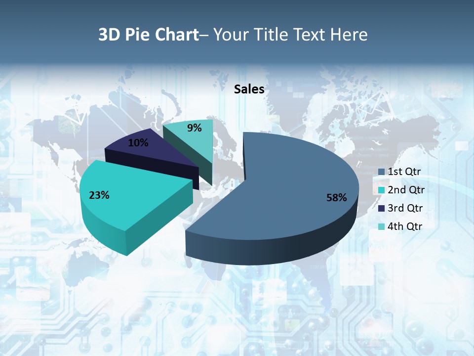 Globe Map Communications PowerPoint Template