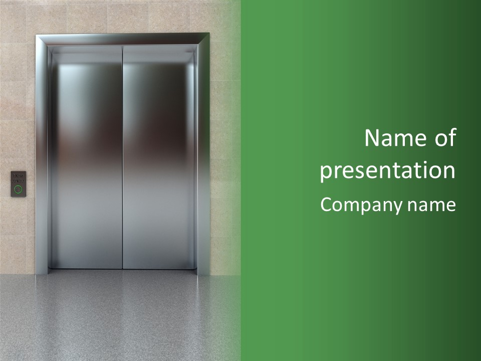 Lift Wait Elevator PowerPoint Template