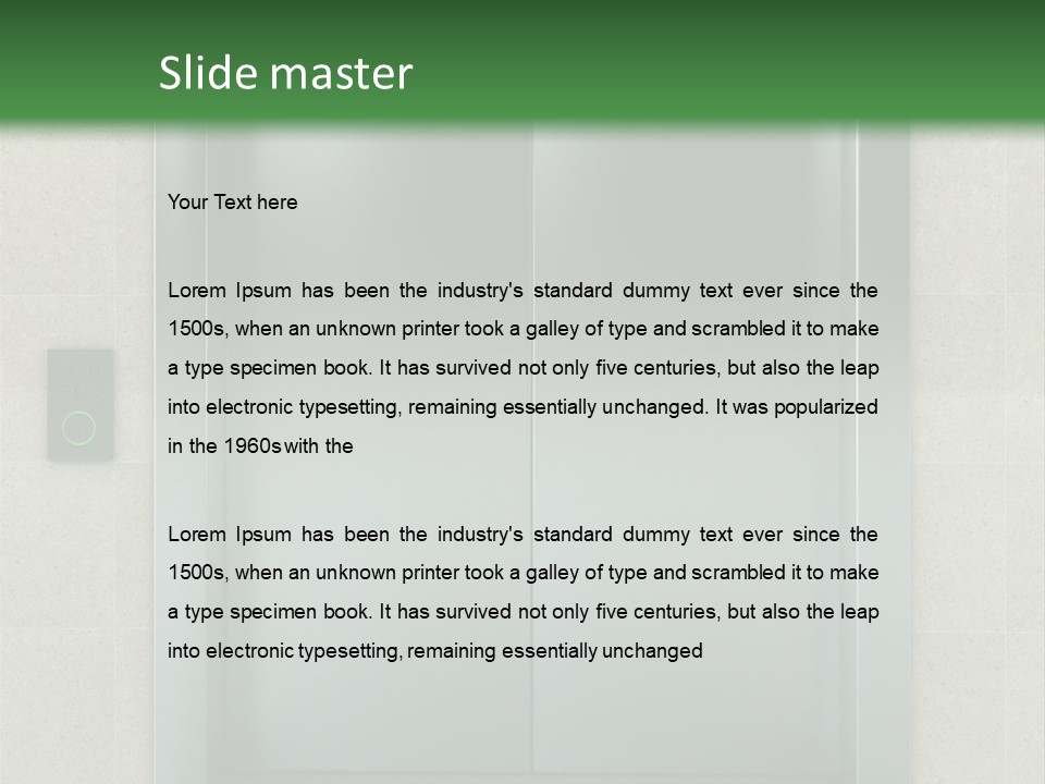 Lift Wait Elevator PowerPoint Template