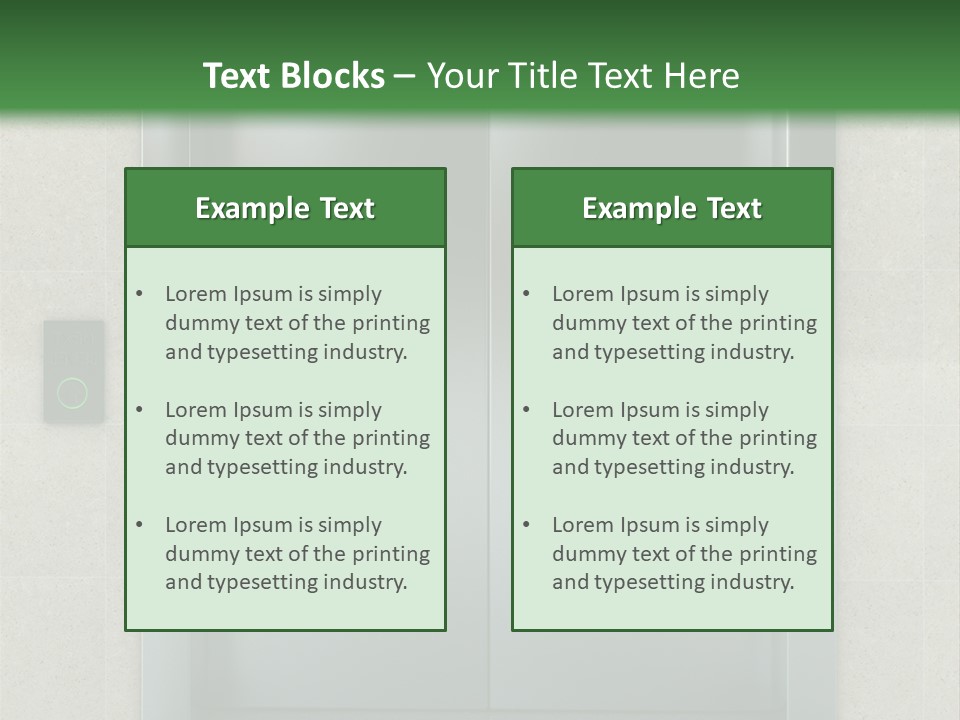 Lift Wait Elevator PowerPoint Template