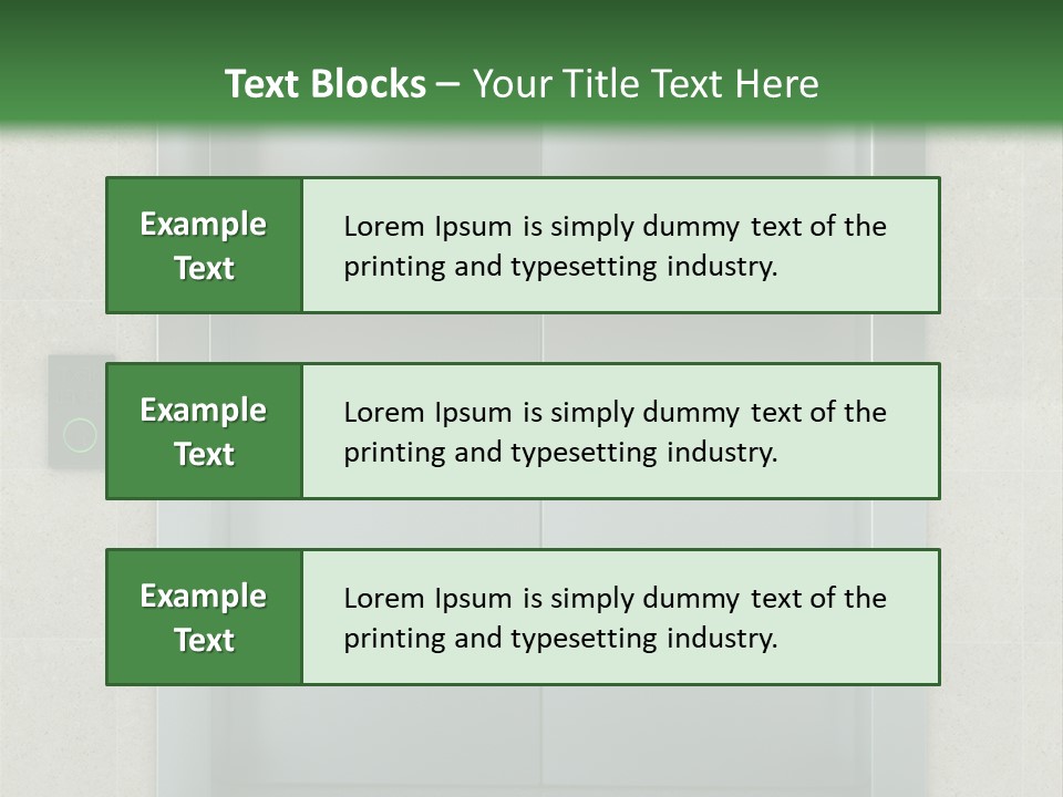 Lift Wait Elevator PowerPoint Template