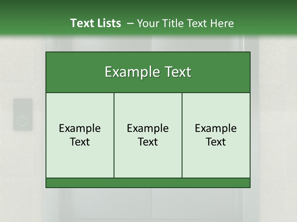 Lift Wait Elevator PowerPoint Template