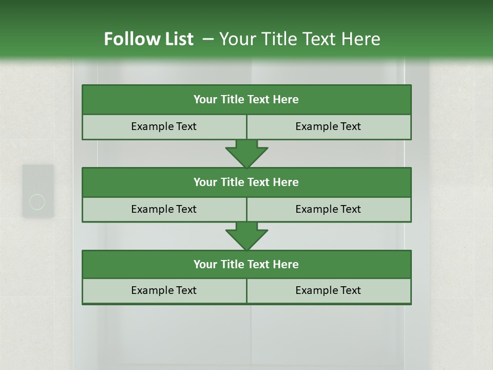 Lift Wait Elevator PowerPoint Template