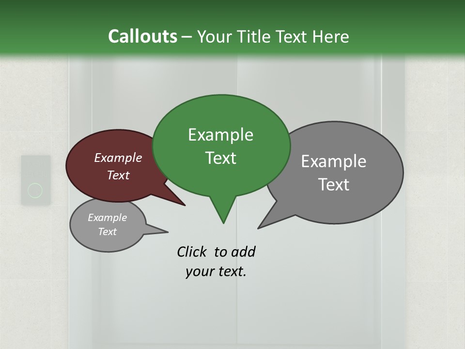 Lift Wait Elevator PowerPoint Template