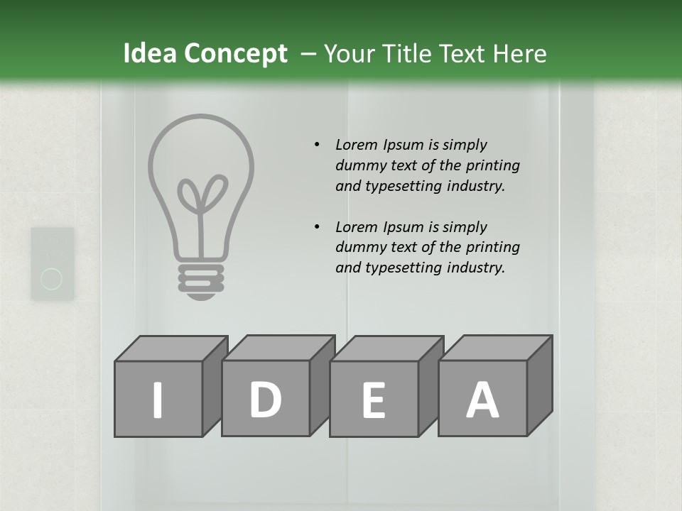 Lift Wait Elevator PowerPoint Template