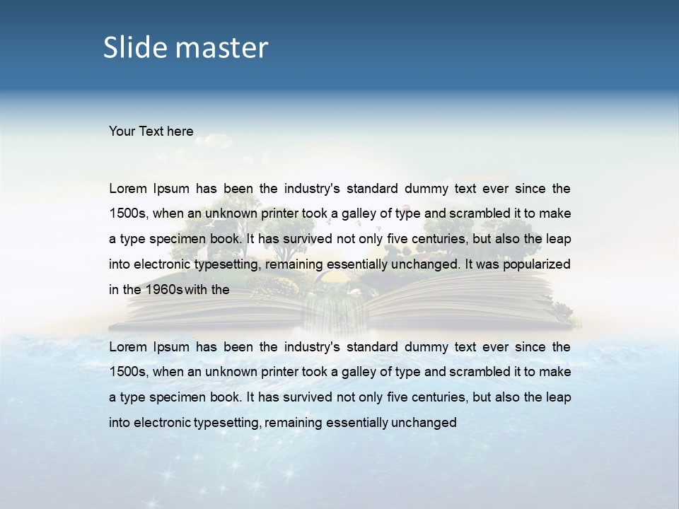 Beach Paper Birds PowerPoint Template