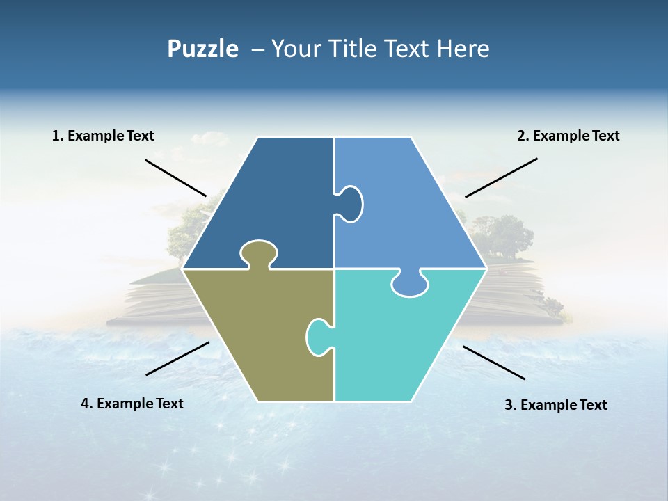 Beach Paper Birds PowerPoint Template