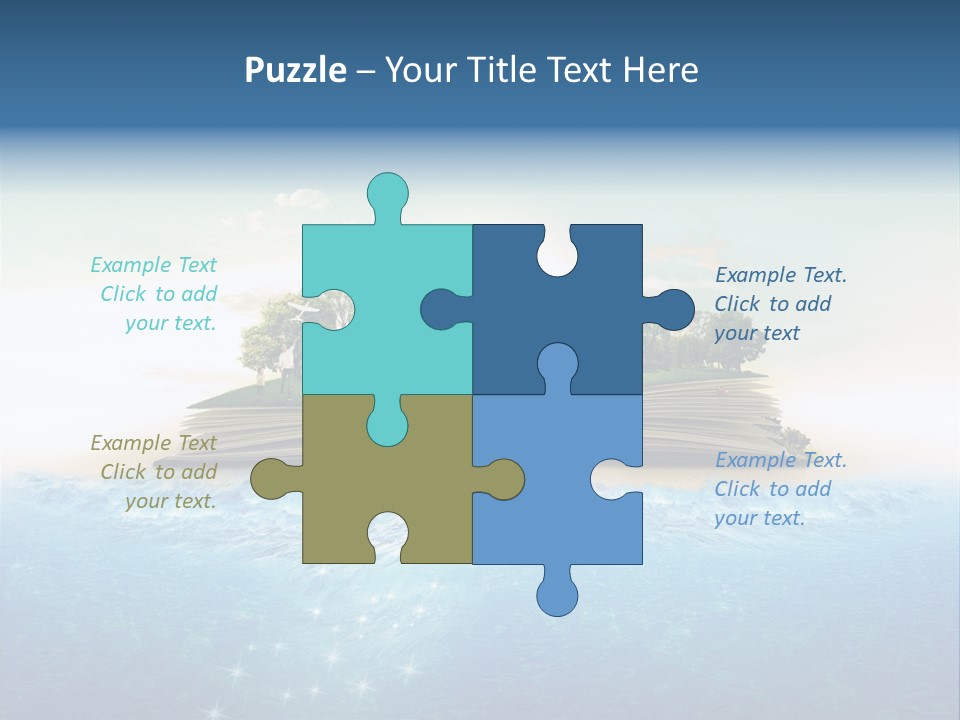 Beach Paper Birds PowerPoint Template