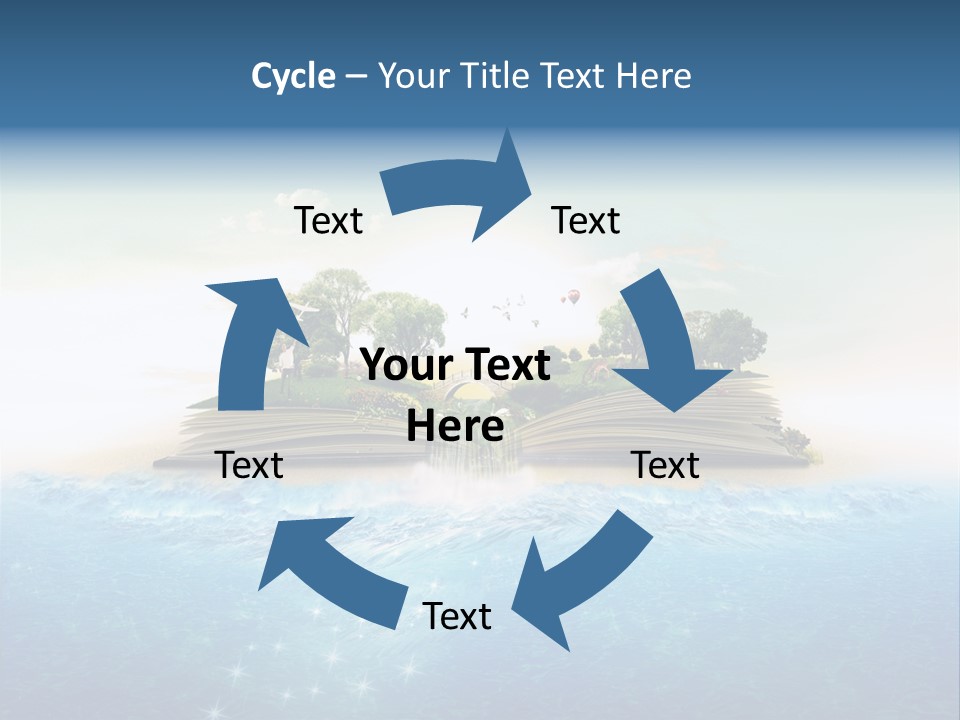 Beach Paper Birds PowerPoint Template