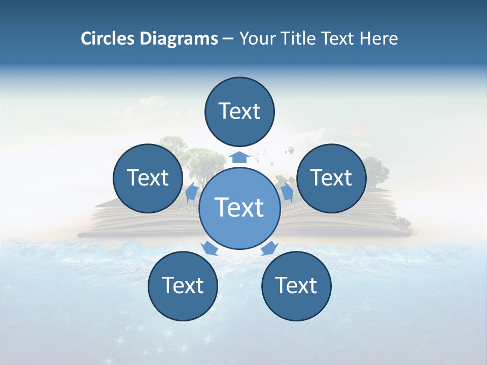 Beach Paper Birds PowerPoint Template