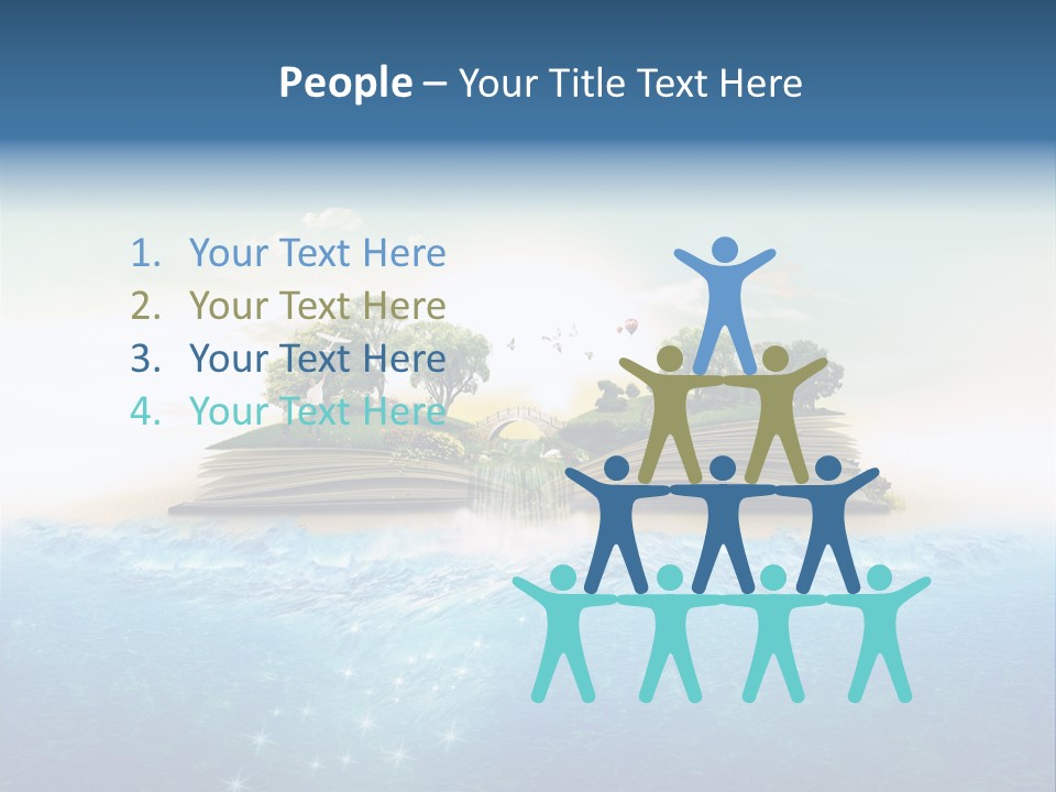 Beach Paper Birds PowerPoint Template