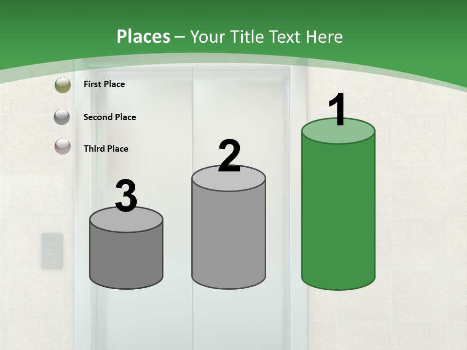 Lobby Metal Lift PowerPoint Template